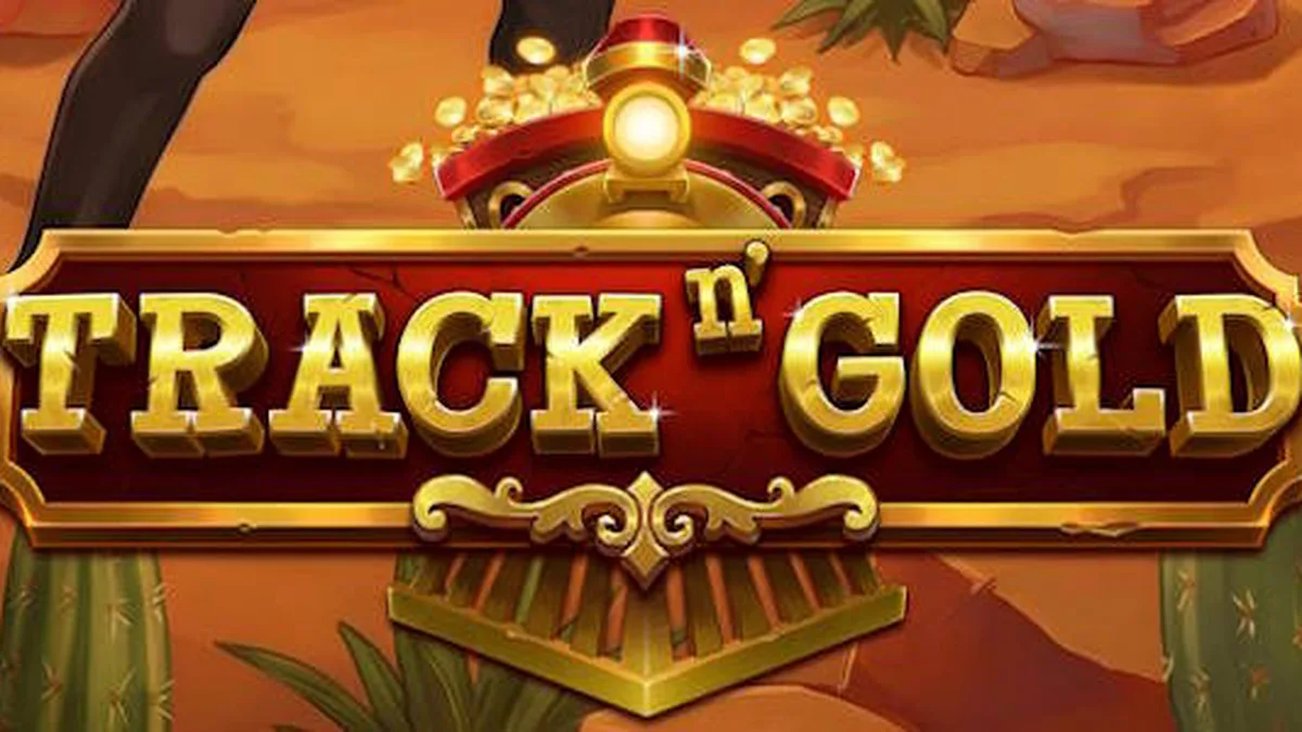Tampilan visual slot Track n’ Gold dengan nuansa kereta api klasik
